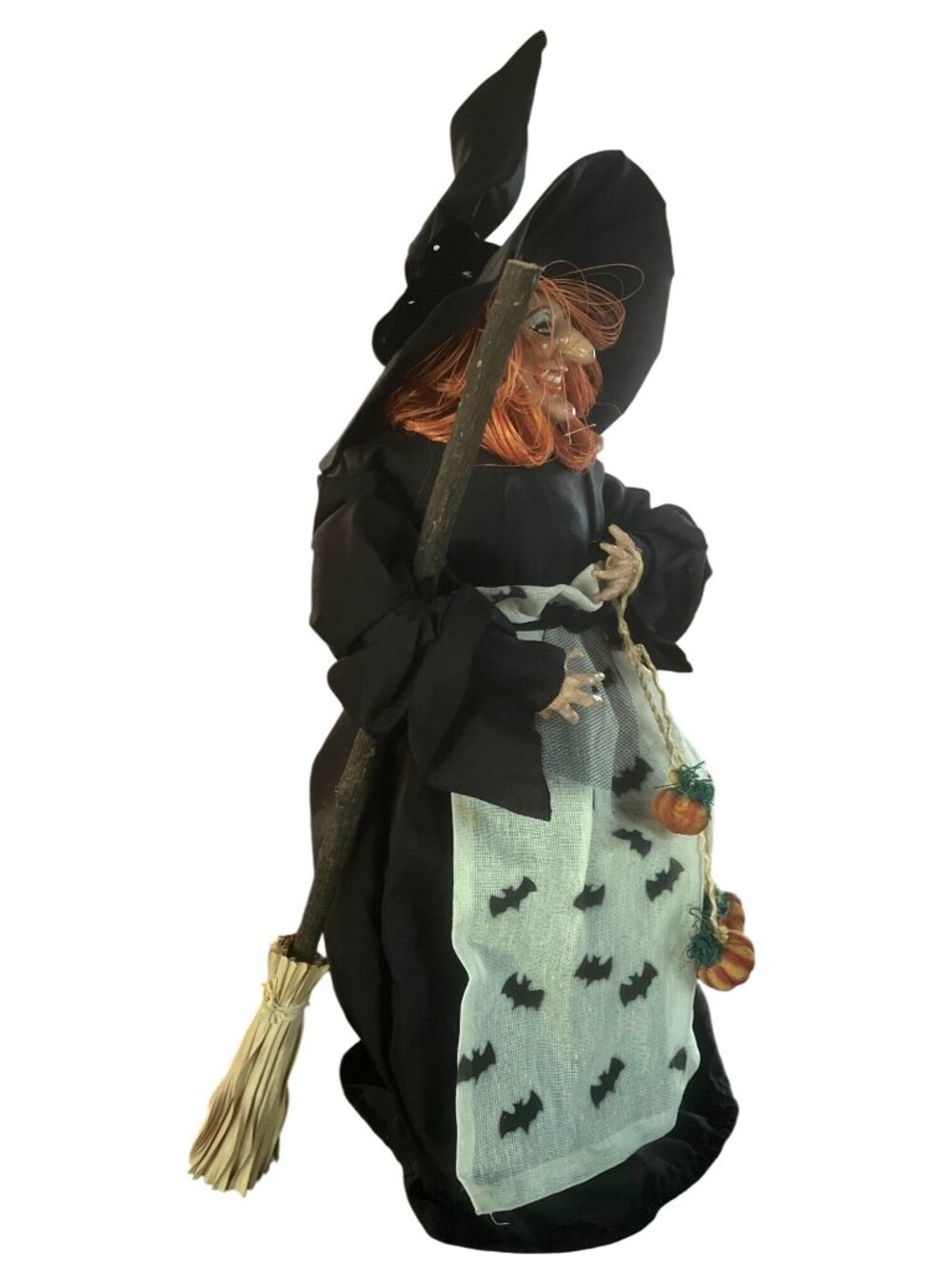 VTG Halloween Kitchen Witch Figurine Taka Philippine Folk Art Paper Mache 20" Ta - Picture 3 of 8